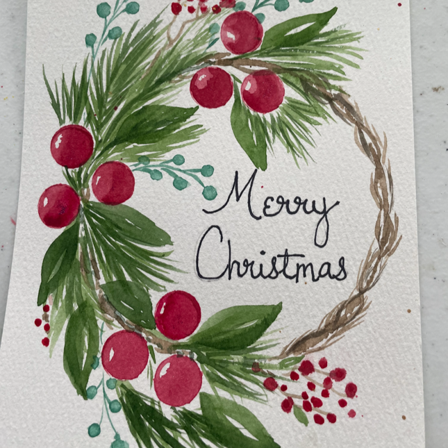 Christmas at the Farm - A Watercolor Workshop 1-3 PM