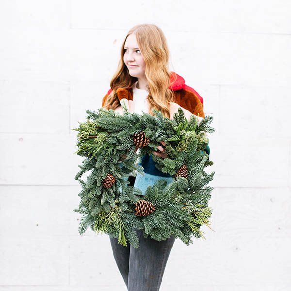 Square Mixed Noble Wreath-22 inch